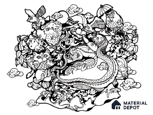 MDY003 | Kid Series Abstract Look 52 inches Economy Paper (Customized Size Wallpaper)