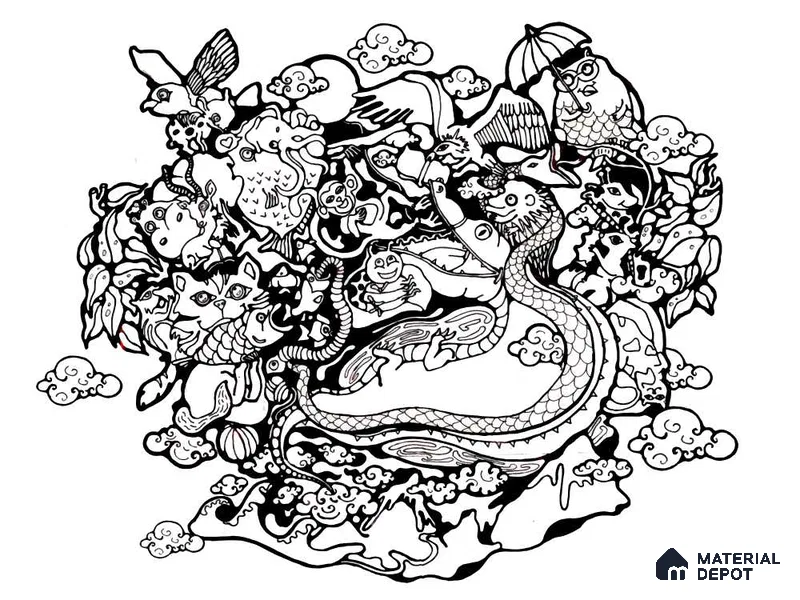 MDY003 | Kid Series Abstract Look 52 inches Economy Paper (Customized Size Wallpaper)