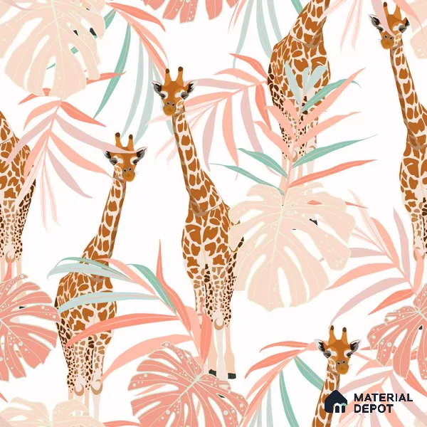 PIND013 | Kid Series Animal Print Look 40 inches Sandblast Paper (Customized Size Wallpaper)