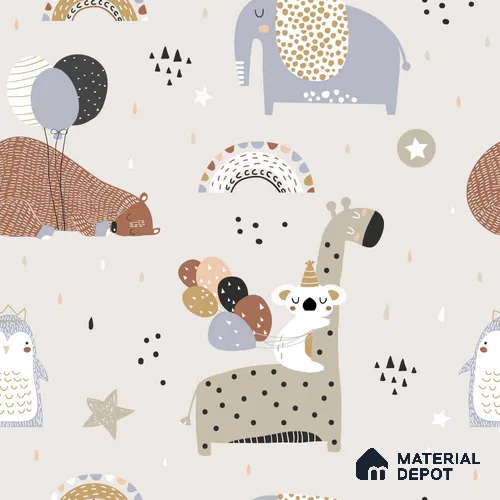 PIND016 | Kid Series Animal Print Look 40 inches Sandblast Paper (Customized Size Wallpaper)