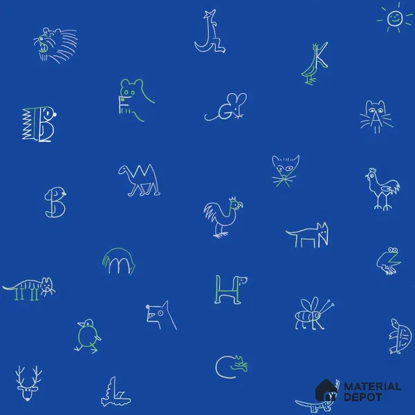 PHM035 - 1 | Kid Series Patterned Look 50 inches Premium Paper (Customized Size Wallpaper)