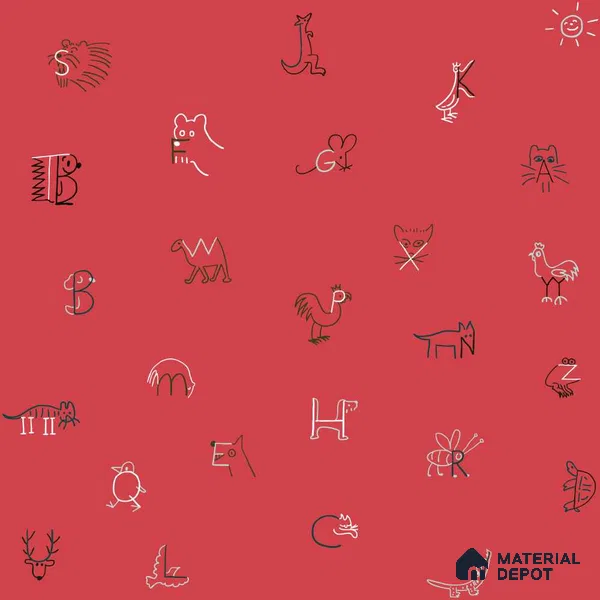 PHM035 - 5 | Kid Series Patterned Look 52 inches Economy Paper (Customized Size Wallpaper)