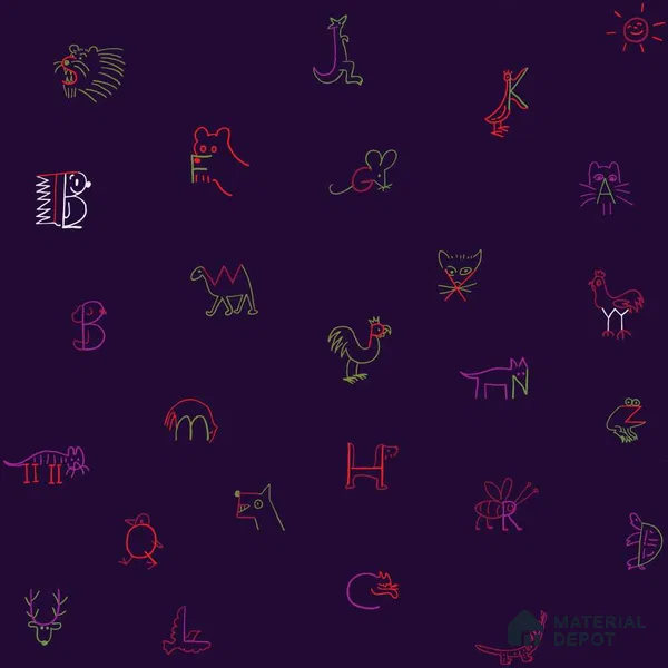 PHM035 - 6 | Kid Series Patterned Look 40 inches Canvas Paper (Customized Size Wallpaper)