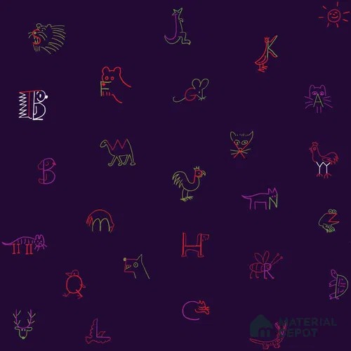 PHM035 - 6 | Kid Series Patterned Look 52 inches Economy Paper (Customized Size Wallpaper)