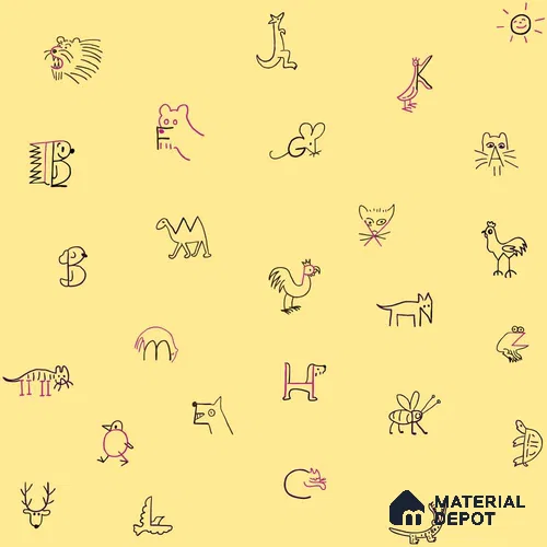 PHM035 - 7 | Kid Series Patterned Look 40 inches Canvas Paper (Customized Size Wallpaper)