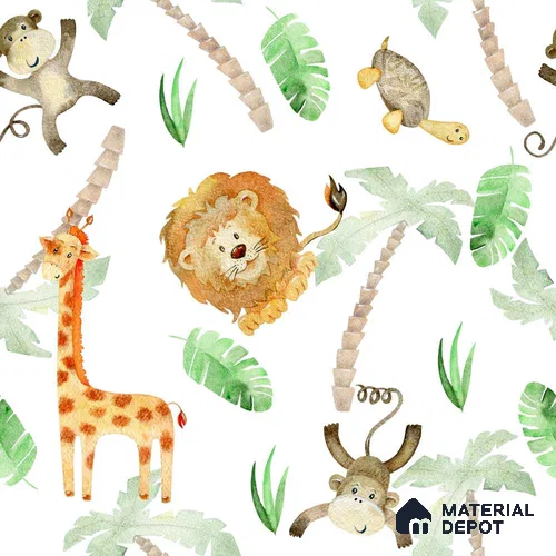 PIND018 | Kid Series Animal Print Look 50 inches Premium Paper (Customized Size Wallpaper)