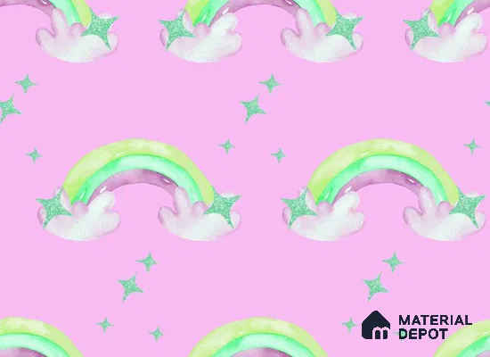 POS040 - 2 | Kid Series Patterned Look 40 inches Canvas Paper (Customized Size Wallpaper)