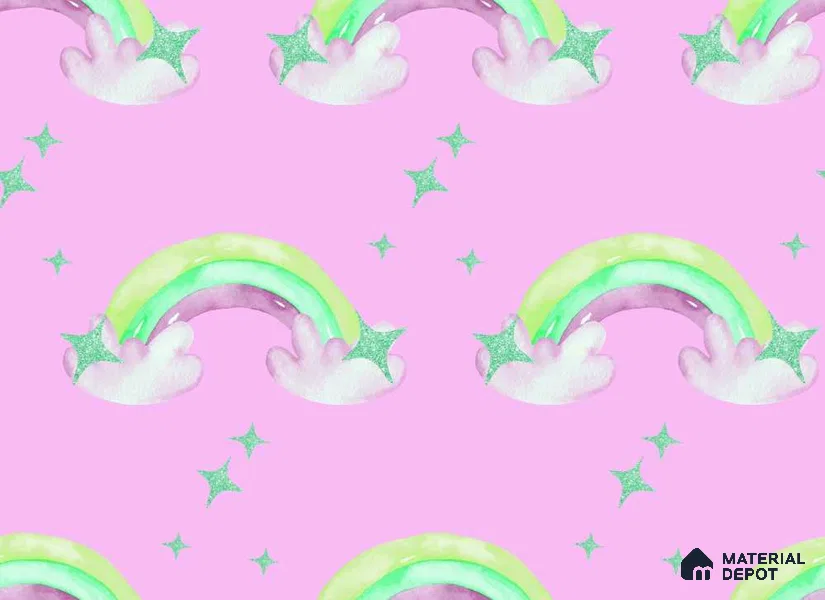 POS040 - 2 | Kid Series Patterned Look 40 inches Canvas Paper (Customized Size Wallpaper)