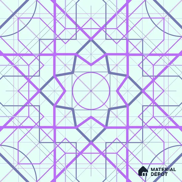 PKR015-2 | Traditional Series Geometric Look 40 inches Sandblast Paper (Customized Size Wallpaper)