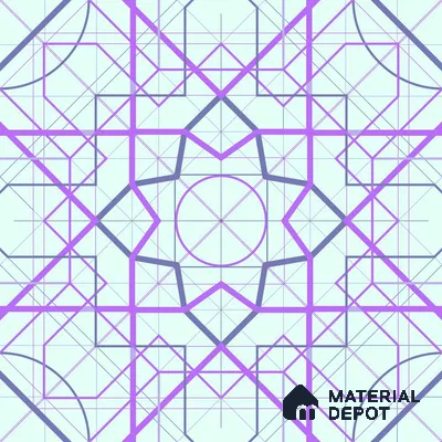 PKR015-2 | Traditional Series Geometric Look 52 inches Economy Paper (Customized Size Wallpaper)