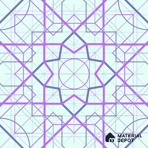 PKR015-2 | Traditional Series Geometric Look 52 inches Economy Paper (Customized Size Wallpaper)
