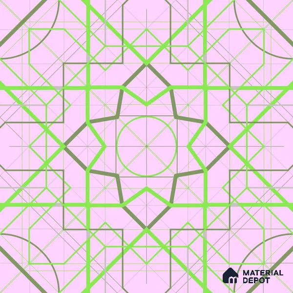 PKR015-4 | Traditional Series Geometric Look 40 inches Canvas Paper (Customized Size Wallpaper)