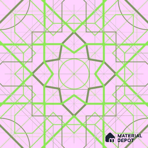 PKR015-4 | Traditional Series Geometric Look 40 inches Sandblast Paper (Customized Size Wallpaper)