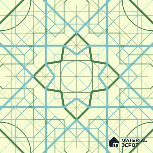 PKR015-6 | Traditional Series Geometric Look 52 inches Economy Paper (Customized Size Wallpaper)