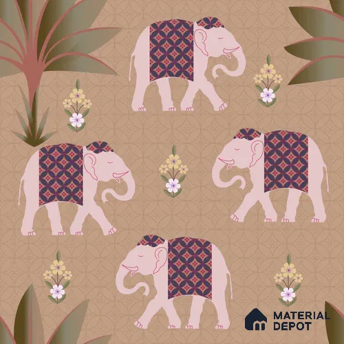 PDK041-3 | Traditional Series Animal Print Look 52 inches Economy Paper (Customized Size Wallpaper)