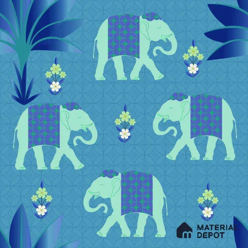 PDK041-4 | Traditional Series Animal Print Look 52 inches Economy Paper (Customized Size Wallpaper)