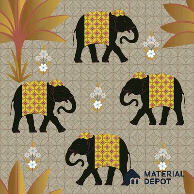 PDK041-5 | Traditional Series Animal Print Look 52 inches Economy Paper (Customized Size Wallpaper)