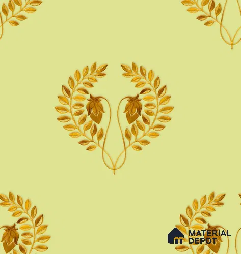 PHM024-2 | Traditional Series Damask Look 40 inches Canvas Paper (Customized Size Wallpaper)