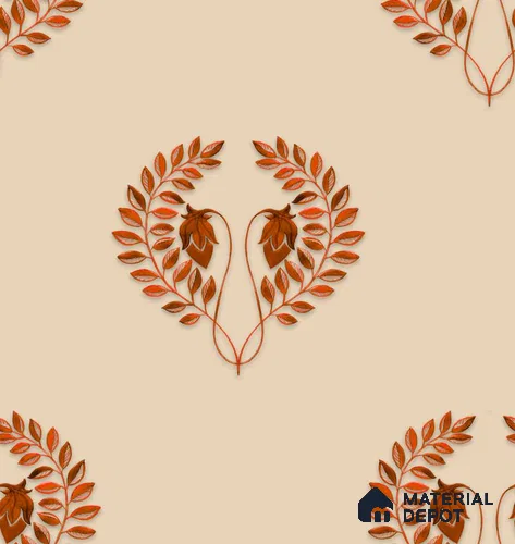 PHM024-4 | Traditional Series Damask Look 52 inches Economy Paper (Customized Size Wallpaper)