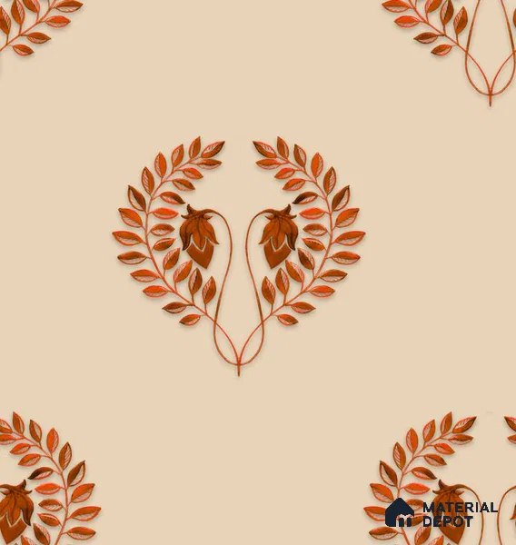 PHM024-4 | Traditional Series Damask Look 52 inches Economy Paper (Customized Size Wallpaper)