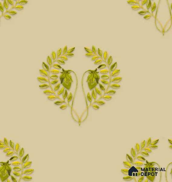 PHM024-5 | Traditional Series Damask Look 40 inches Canvas Paper (Customized Size Wallpaper)