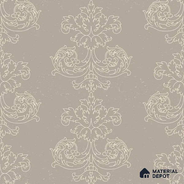 PDK001-7 | Traditional Series Damask Look 40 inches Canvas Paper (Customized Size Wallpaper)