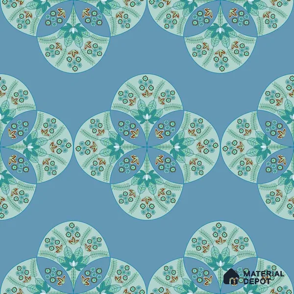 PDK022-6 | Traditional Series Patterned Look 52 inches Economy Paper (Customized Size Wallpaper)