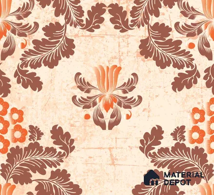PDK040-4 | Traditional Series Florals Look 40 inches Sandblast Paper (Customized Size Wallpaper)
