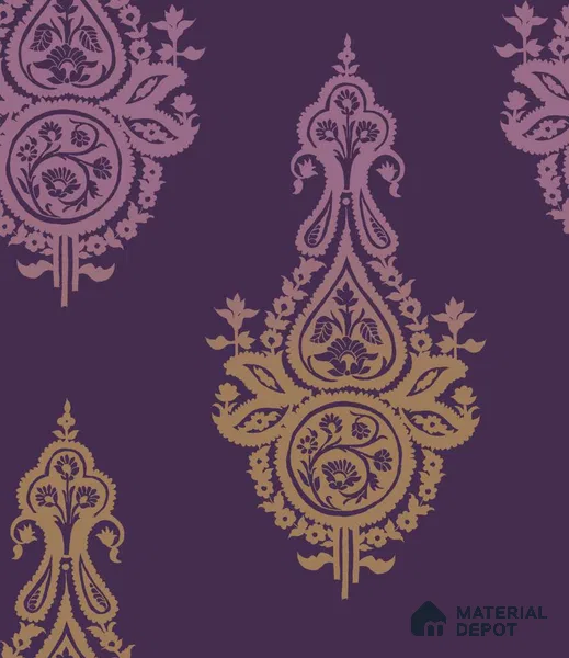 PHM020-2 | Traditional Series Damask Look 40 inches Canvas Paper (Customized Size Wallpaper)