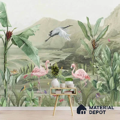 Tropical Jungle Themed Canvas (Customised Wallpaper)