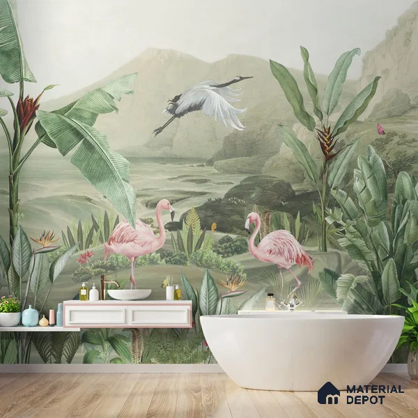 Tropical Jungle Themed Canvas (Customised Wallpaper)