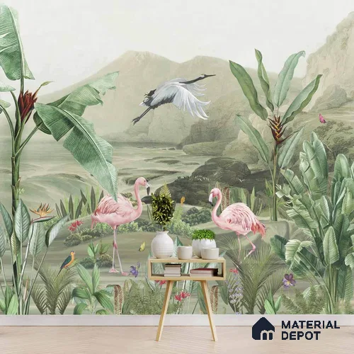 Tropical Jungle Themed Soft Feel (Customised Wallpaper)