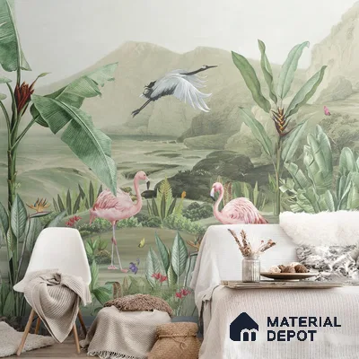 Tropical Jungle Themed Soft Feel (Customised Wallpaper)