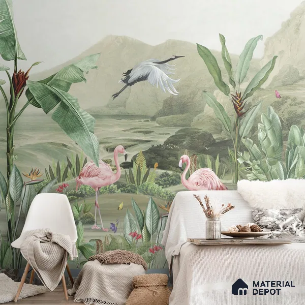Tropical Jungle Themed Soft Feel (Customised Wallpaper)