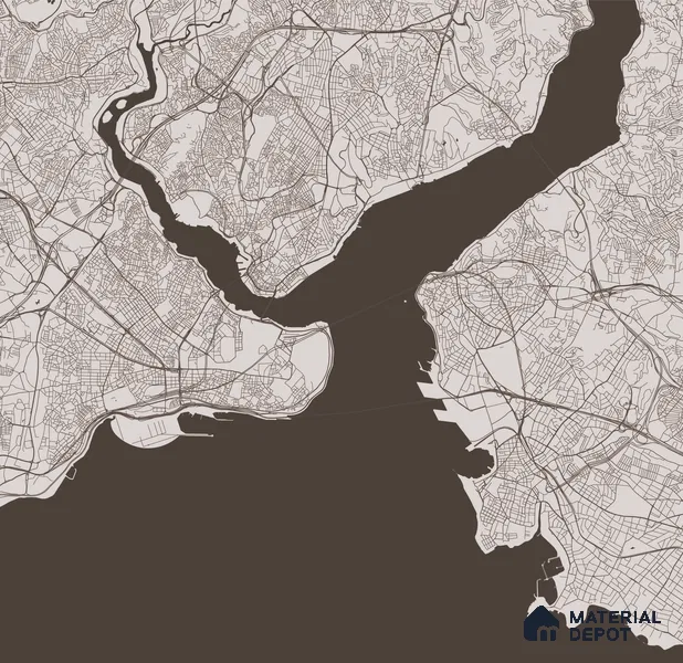 MAO - 24 B | Map Series Map Look 40 inches Sandblast Paper (Customized Size Wallpaper)