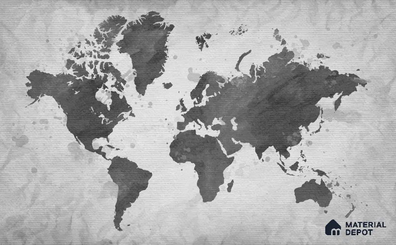 MAP - 03 A | Map Series Map Look 40 inches Sandblast Paper (Customized Size Wallpaper)