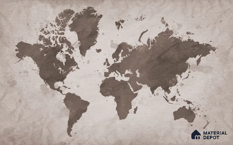 MAP - 03 B | Map Series Map Look 40 inches Sandblast Paper (Customized Size Wallpaper)