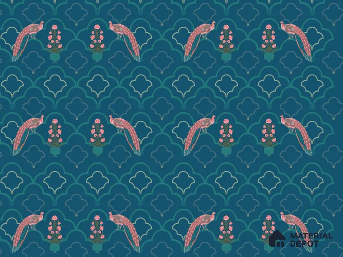 PIC-12-01 | Pichwai Series Animal Print Look 40 inches Canvas Paper (Customized Size Wallpaper)