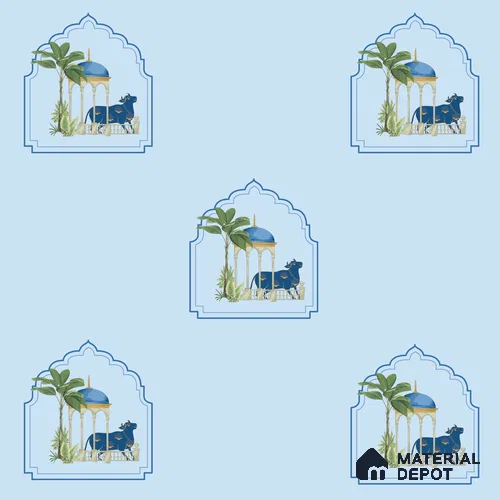 PIC-20 | Pichwai Series Animal Print Look 40 inches Sandblast Paper (Customized Size Wallpaper)