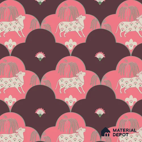 PIC-27 | Pichwai Series Animal Print Look 40 inches Sandblast Paper (Customized Size Wallpaper)