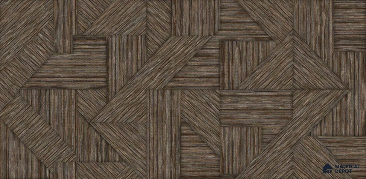 74035-5 | Brown Chevron Veneer Geometric Wallpaper - 5 Meter x 42 Inch, 57.41 Sq. Ft. (Min. 15% Wastage)