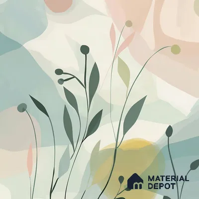 Pastel Paradise Abstract Pattern for Room Pink Soft Feel (Customised Wallpaper)