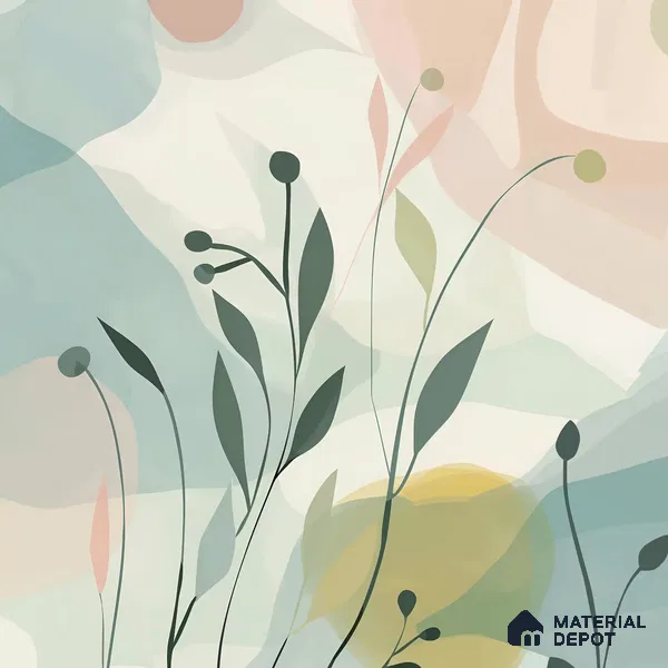 Pastel Paradise Abstract Pattern for Room Pink Soft Feel (Customised Wallpaper)