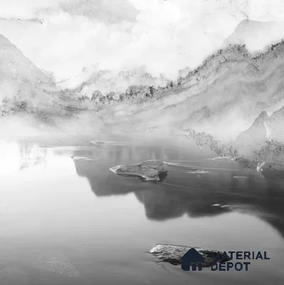Marble Effect Scenery Customised Black & White Soft Feel (Customised Wallpaper)