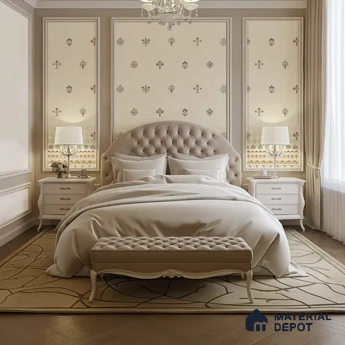 Yellow Indian Motif for Rooms Soft Feel (Customised Wallpaper)