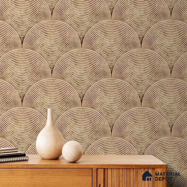Sandy Arches Abstract Modern Theme Geometric for Rooms Canvas (Customised Wallpaper)