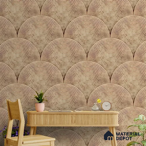 Sandy Arches Abstract Modern Theme Geometric for Rooms Soft Feel (Customised Wallpaper)