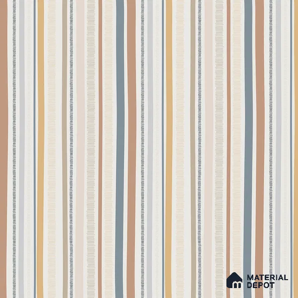 Linear Theme Abstract Modern Striped 10 Meter x 19.6 Inches Multicolor Canvas Wallpaper - 54 Sq. Ft.