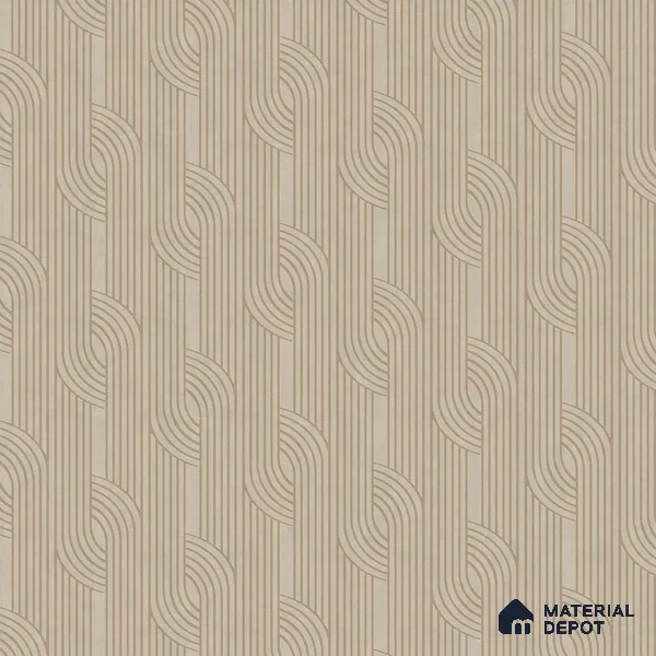 WP 03682 C | Arc Fusion Abstract Modern Look | Warm Beige Arc Lines Geometric Look Wallpaper Handmade (Customised Size)