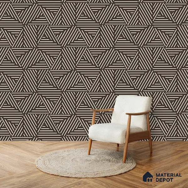 Mirage Abstract and Geometric Theme Modern Room Handmade (Customised Wallpaper)